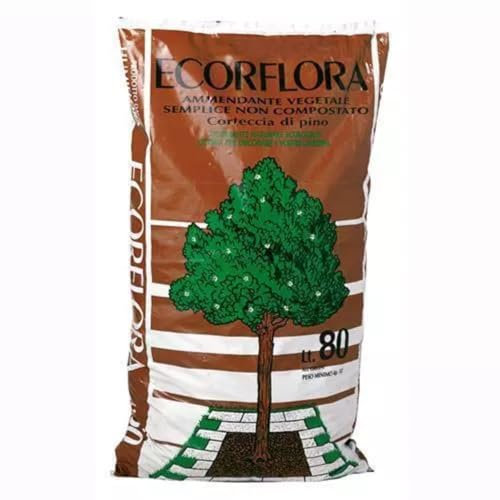 LoviStore Corteccia Pino Marittimo Francese Sacco 80 Litri Diserbante Naturale Ecologico, Protezione Terreno da Erbacce Infestanti, Ideale per Pacciamatura e Decorazione Giardini, Parchi, Viottoli