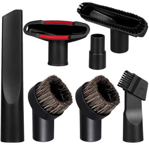 Vonsera Juego de Boquillas Para Aspiradora, 7 Unidades, Juego de Boquillas Universales, Accesorios Para Aspiradora, Boquilla Multiusos y Juego de Cepillos, Cepillo Universal Para coche, Alfombra