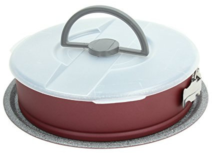 Tognana Sweet Cherry, Tortiera Apribile Take Away 26 cm + coperchio, Acciaio al carbonio, rosso