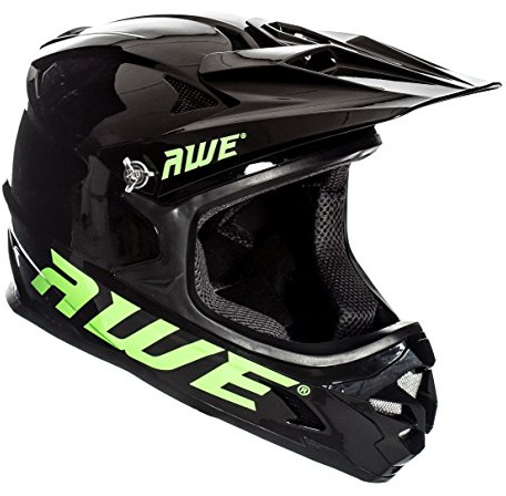 AWE® AWEBlast™ BMX/Downhill/Full Face/Enduro Helmet Black 56-58cm Junior 16 +/Adult FREE 5 YEAR CRASH REPLACEMENT*