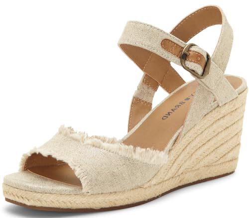 Lucky Brand Mindra Espadrille sandal med kilklack för kvinnor, 35.5 EU