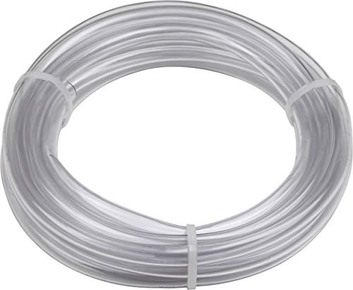 Meister PVC-slang glasklar – 4 m x 6 mm – utan tyginsats – för att transportera luft och vätskor – för tryckfria applikationer/luftslang/akvarieslang/9920350 transparent