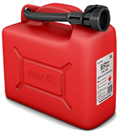 Könner & Söhnen KS Can 5 jerrican de Carburant – Bidon de Carburant en Plastique Antistatique avec Une capacité de 5 L pour Essence et Diesel.