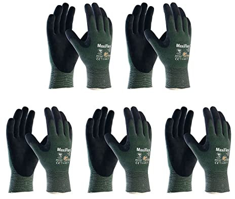 vasalat Schnittschutzhandschuhe ATG Maxiflex Cut Handschuhe Größe 10, schnitthemennde Arbeitshandschuhe XL - 5 Paar