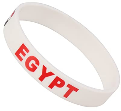 Didiseaon 6 Pcs Egypt Country Flag Silicone Wristband Set for Football Game Bracelet