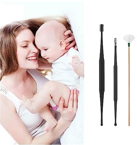 Silikon Ohrreiniger Set, Ohrenschmalz Entferner, Ear Cleaning Ohr Schmalz Reiniger Werkzeug, Wiederverwendbare, Sicher und effektiv Ohrreiniger für Kinder Erwachsene