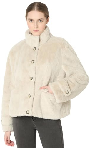 VERO MODA Vmsonjaeva Veste courte en fausse fourrure pour femme Ga Boo, Crème, S