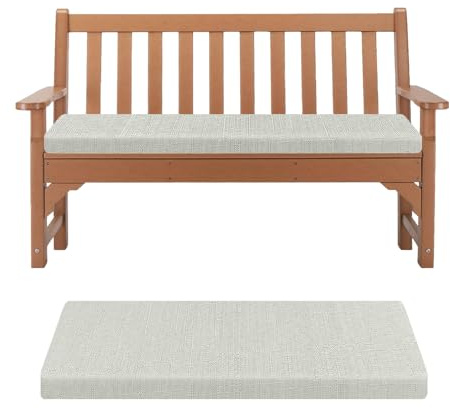 Kimgull Cojín de asiento para banco, cojín de repuesto de esponja, cojín para banco con cremallera, extraíble, a prueba de cortes, cojín para silla para columpios, alféizar de ventana (160 x 40 x 5