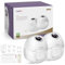 Nuliie Electric Breast Pump Hands-Free S32, Wearable Portable Breast Pumps 4 Modes 9 Levels, 24MM Comfortable Flange, More Private, Replaced Accessories Included (2 Packs, White)