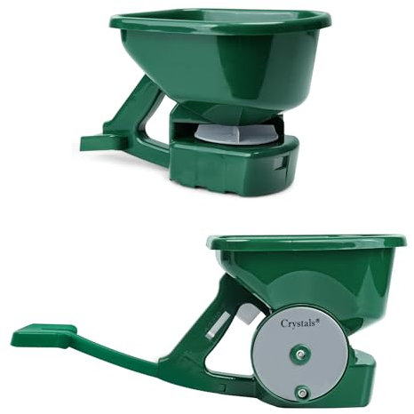 Crystals 3L Handheld Garden Seed & Fertiliser Spreader | Easy-to-Use Grass Feed & Weed Spreader | Adjustable Hand Seed Spreader for Lawn Care, Gardening & Even Coverage (3L Seed Spreader)