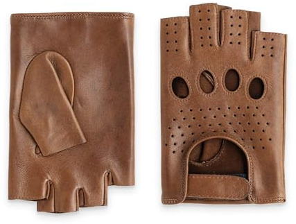 GLOVE STORY Körvantar i herrläder kork ofodrad | luftig design och fin känsla | Perfekt för chic och autentisk estetisk körning, Liege, M