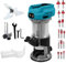 Défonceuse à palme, outil de défonceuse à bois sans fil compatible avec batterie Makita 18 V -21 V, moteur sans balais de 800 W avec 15 forets à tige de 1/3, 10 000 à 30 000 min/r, 6 vitesses