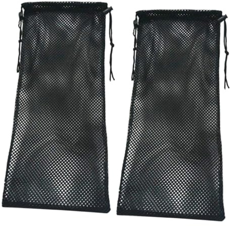 UKCOCO 2pcs Snorkeling Mesh Bag with Drawstring Closure, Lightweight Nylon Swim Bag for Beach Trips and Rafting, Portable Equipment Protection Mesh Drawstring Backpack