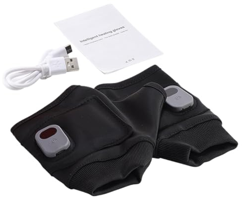 Duvcoywae Guantes Calefactables - Calentadores De Manos Sin Dedos para Trabajo En Invierno Frío - Manoplas con Pantalla Digital Recargable para Viaje Hogar Exterior Ciclismo Nieve Esquí Hombres Y