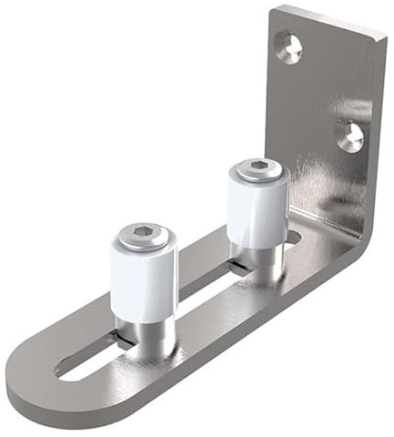 WOLFBIRD Verstellbar Schiebetür Bodenführung Wandmontierte Tür Unterseite Schiebetore Führungsrolle Massiver Edelstahl Boden Rollenführung mit Schrauben für Scheunentor