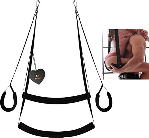 MTRUE Balançoire sexuelle de qualité supérieure pour plafond et porte, jouet sexuel SM pour couple, extra douce et confortable (avec support)