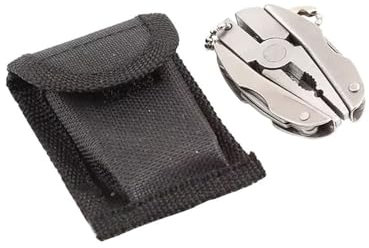 Alicates Multiherramienta 7 en 1 para Parte Trasera de Tortuga, Llavero Plegable de Acero Inoxidable, Mini Herramienta Multifunción para Pesca al Aire Libre y Camping