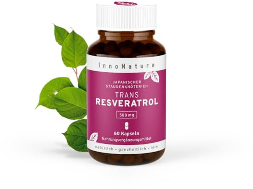 InnoNature® Trans-Resveratrol Kapseln I aus Japanischem Staudenknöterich I 60 Kapseln, 500mg, Vegan ohne Zusatzstoffe