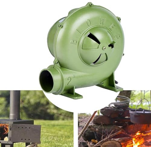 Ventilateur Électrique De Cheminée 220V Pour Barbecue - Souffleur De Forge De Forgeron Électrique, Briquets À Charbon Forge BBQ, Pour Camping Randonnée Cuisson Feu ​Soufflet Outils De Barbecue(350W)