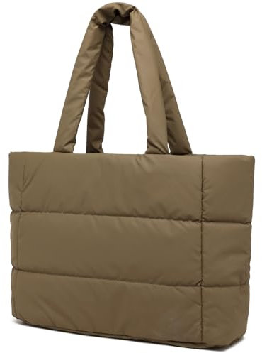 Myhozee Puffer Bag Damen Tasche Elegant - Handtasche Damen Tote Puffect Shopper Groß Umhängetasche Hobo Bag Warme Schultertasche Bag Winter Handbag Stepptasche Einfarbig