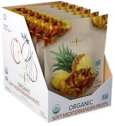 Amphora Organic Spicy Soft Dried Pineapple | Sweet & Fiery Snack | No Added Sugar, No Preservatives | Vegan & Gluten-Free | Pack of 6 (3 oz Each)
