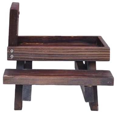 YROHGKPN Comedero para animales de madera para pájaros de jardín y ardillas, para todo tipo de clima, soporte de maíz con sombrilla para la alimentación de animales salvajes, estación de alimentación