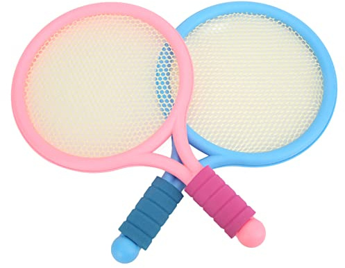 Naroote Ensemble de Raquettes de Badminton pour Enfants, Design, Exercice D'équilibre pour Le Plaisir Intérieur et Extérieur, 23x2x39cm, 2 Unités