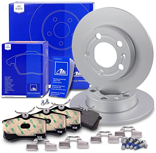 ATE | 2 Bremsscheiben Voll 230mm + Bremsbeläge Hinten VW GOLF 4 AUDI SKODA SE