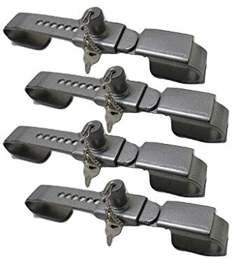 Shipping Container Lock x4 (23CM X 34CM Security Storage Adjustable Hardened Steel Bar Heavy Duty)