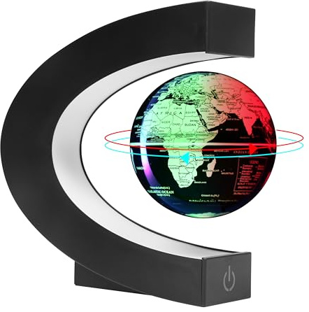 Magnetic Levitation Floating Rotating World globe for children With Colored Lamp And Touch Switch For Men Boss Cool home/Office Decor unique Gifts Or Kids Desk Tech accessories Gadget teenage Toys