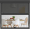 CLIP'N'SHADE Grau - Aussenrollo gegen Hitze, Jalousie, Sichtschutz und Abdunkelung für Fenster, Hitzeschutz Rollo ohne Bohren (Breite: 80 cm, Höhe: 60-90 cm, Transparent)