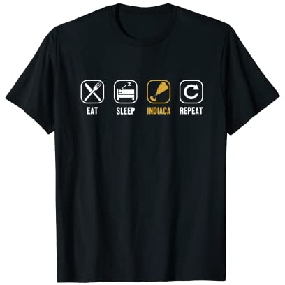 Eat Sleep Indiaca Repeat Professional Indiaca Peteca T-Shirt