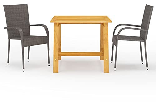Susany 3-delad trädgård, matgrupp, terrass, sittgrupp, sittgrupp, trädgårdsmöbler, set, loungeset, sittgrupp, utomhus, möbler, trädgårdsset med bord och stolar för trädgård och terrass