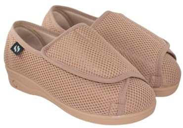 Sko för känsliga fötter, diabetiker, postoperativ speciell bredd Sevilla´S Mod Patricia Grid, Beige, 40 EU bred
