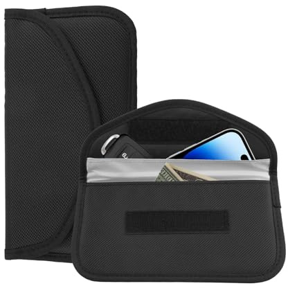 LANAFAY 2Pack Faraday Pouch for Phones and Car Keys, Rfid Blocker Pouch, Car Key Signal Blocking Key Case for Car Security, Keyless Entry Protector, Safe Protector Anti-Theft Anti-Tracking Mobile Case