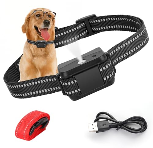 Collare spray per cani per addestramento cani senza urto, dispositivo di sicurezza con 2 livelli di sensibilità regolabili per cani S/M/L, ricarica alla citronella non inclusa