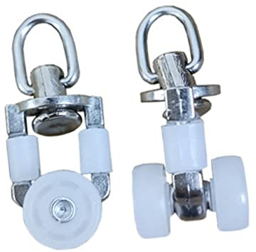 VINTORKY Rodillo De Riel De Cortina Doble Rueda 20 Piezas Gliders De Pista De Cortina Ruedas para Rieles De Cortinas para Ventanas Armarios Dormitorios Oficinas Y Puertas Correderas