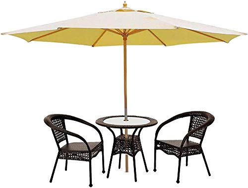 Parasoli da Giardino 13ft XL Ombrello da Patio all'aperto con Posa di faggio Tedesco in Legno in Legno Giardino caffetteria da Giardino Rosso Giardino Rosso