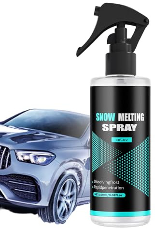 Fyrdyn Descongelante para Parabrisas De Coche 100ML,Eliminador De Hielo para Luneta Automóvil | Descongelador para Ventanas De Vidrio Congelador Vehículo Automóvil Camión Coche