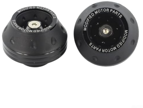 Front Shock Absorber Protection Pads for Motorcycle Scooter Wheel, Aluminum Alloy Crash Guard (black)