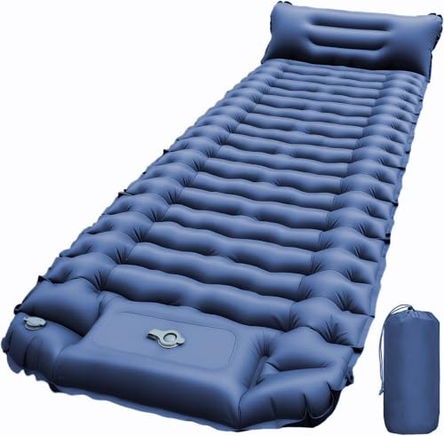 SFEATRU Matelas Gonflable 1 Place, Matelas Gonflable, Matelas de Plage-Bleu