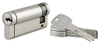 THIRARD - Cylindre de Serrure Transit 2 - Demi-Cylindre - Nickelé - 8 Goupilles - Anti-Arrachement, Anti-Perçage, Anti-Crochetage, Anti-Snap - Carte Propriété - 60 x 10 mm - 5 Clés Réversibles