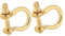 2 Set Ankerschäkel Reines Messing U-Typ Kettenschäkel Schraube Stift Bogenschäkel Schlüsselring Haken Goldene Verbindungsschnalle