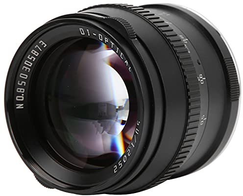 Lente de Enfoque Manual F1.2 de 50 mm Lente Gran Angular con Montura en L Lente de cámara, Lente de Retrato único Micro de Gran Apertura, para cámara para Leica SL / SL2 / SL2S