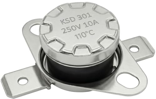Lumonic Termoswitch 110°C NC-kontakt 250V 10A Temperaturomkopplare Termostat KSD301 Bimetall Termiskt skydd