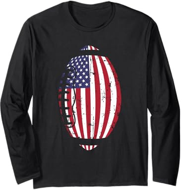 USA Flag Football Long Sleeve T-Shirt