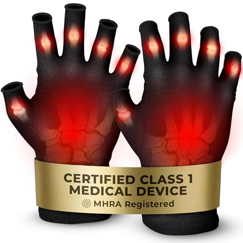 iMedic Arthritis Compression Gloves for Women & Men – Fingerless Hand Support for Arthritis, Carpal Tunnel & Raynaud's – MHRA-Registered Class 1 Medical Device – 1 Pair, Medium, Black