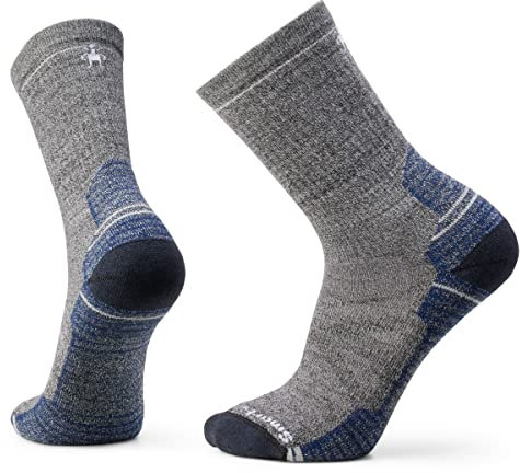 Smartwool Hike Light Cushion Crew Socks, ASH-CHARCOAL, Large