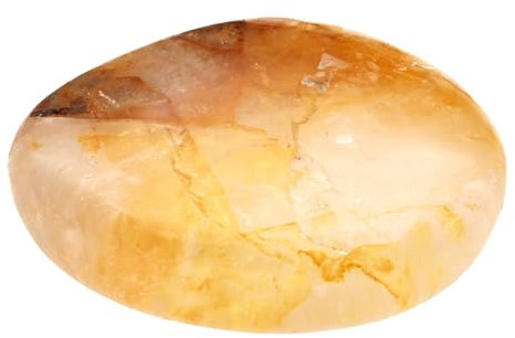 Pierre à disque citrine | Pierre de poche agréable au toucher | Pierre précieuse de qualité supérieure Source de vie Plus