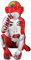 Casablanca Deko Figur Tierfigur Skulptur Monkey - bunter AFFE - Moderne Dekoration Wohnzimmer - Höhe 39 cm